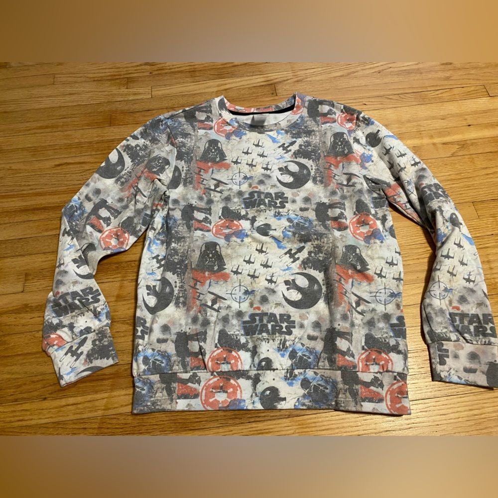 Star Wars Graphic Men's L Sweater - Multicolor Rebels X-Wing Disney Long Sleeve